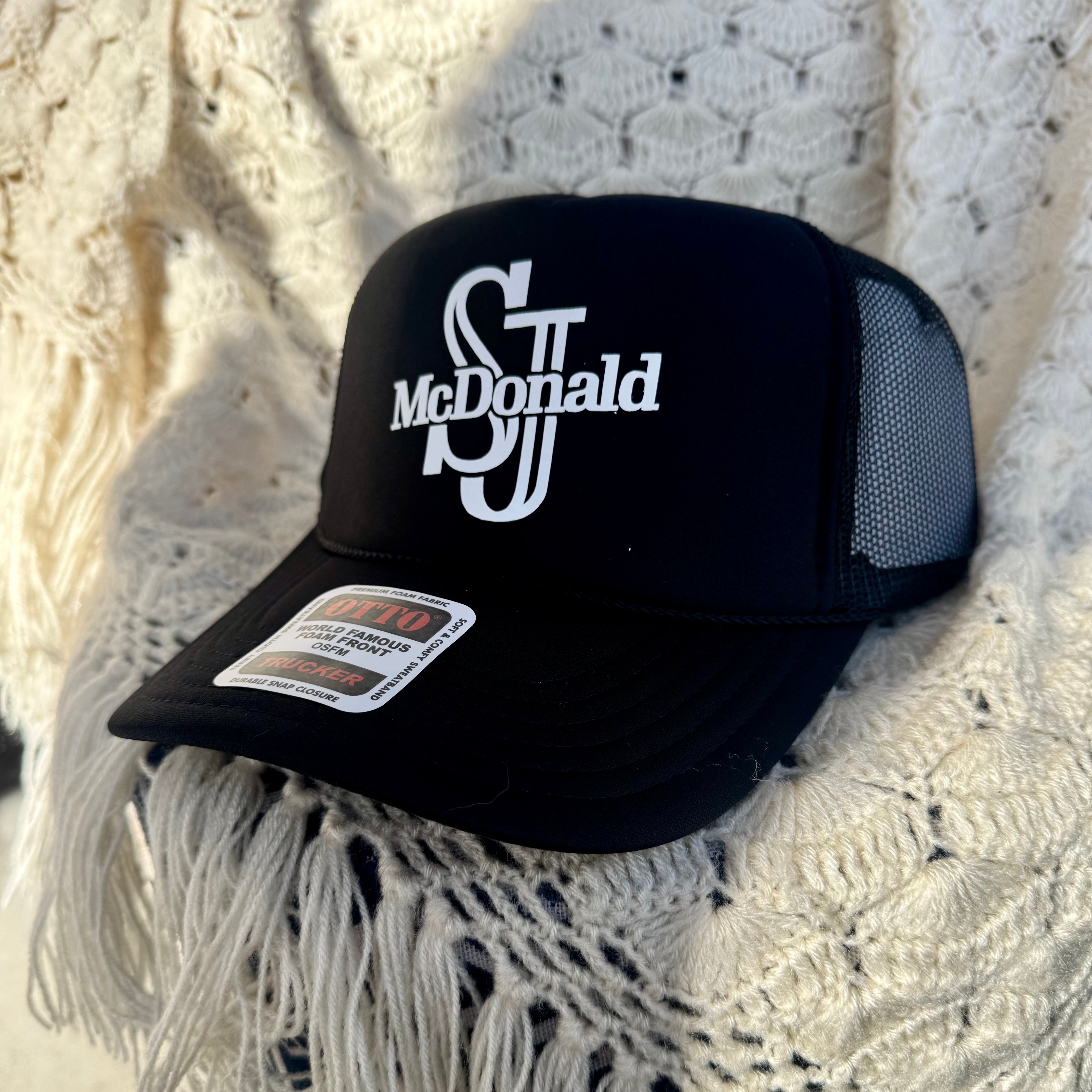 Black Trucker Hat – SJ McDonald