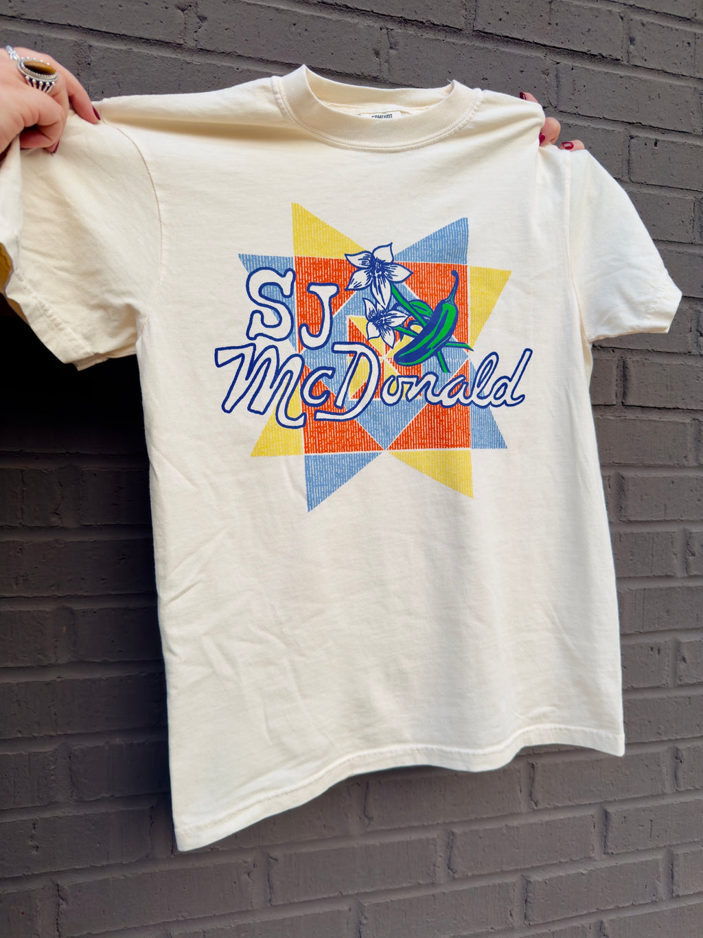 Cream Quilt Tee